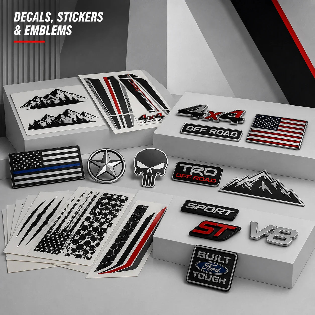 Decals, Stickers & Emblems