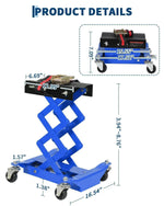 Transmission Jack with Safety Straps, Low Profile Lift 450 LBS Cap. | 7"- 23" Adjusta lifestyle view
