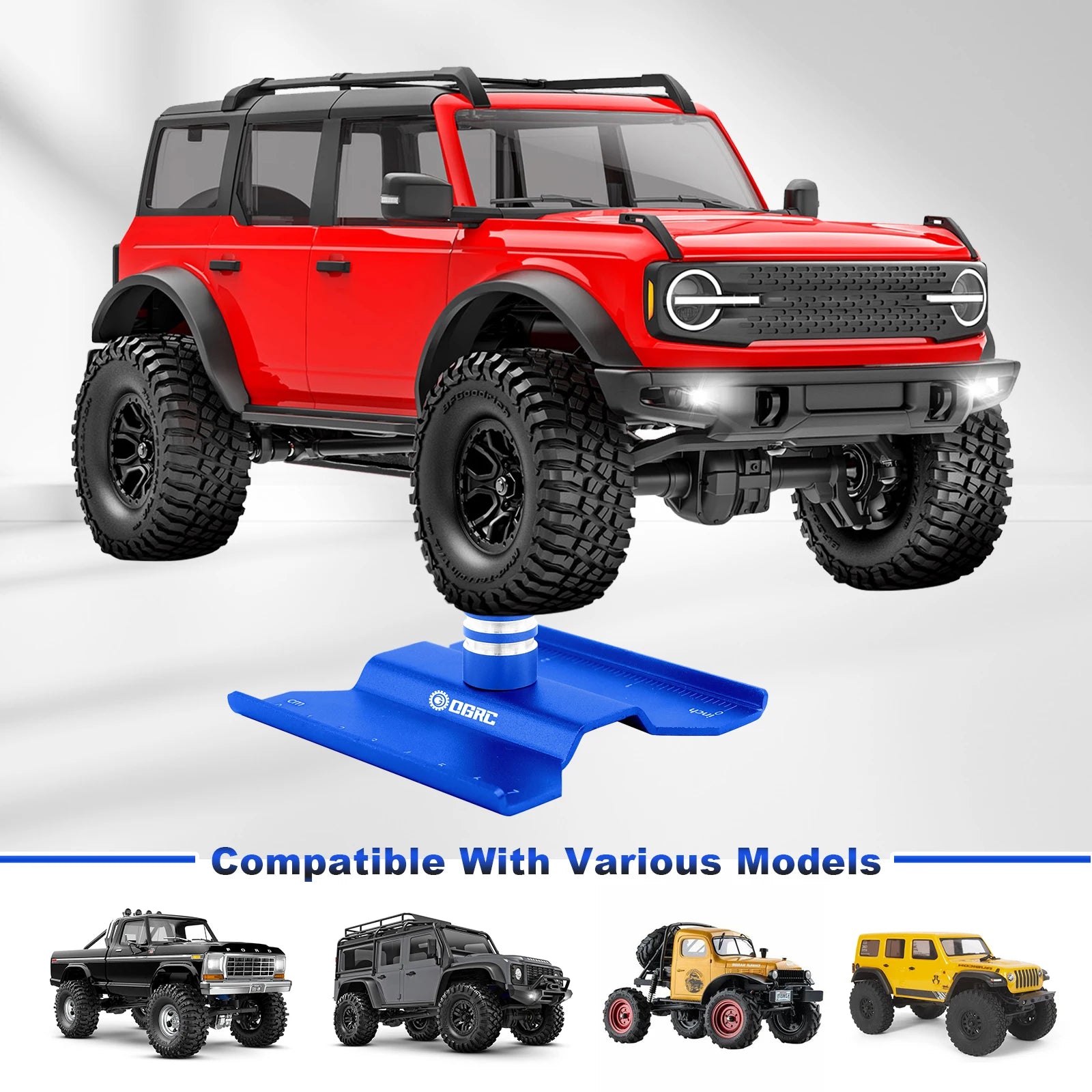 Aluminum Alloy RC Car Repair Stand for 1/16 1/18 1/24 Scale RC Trucks close-up view