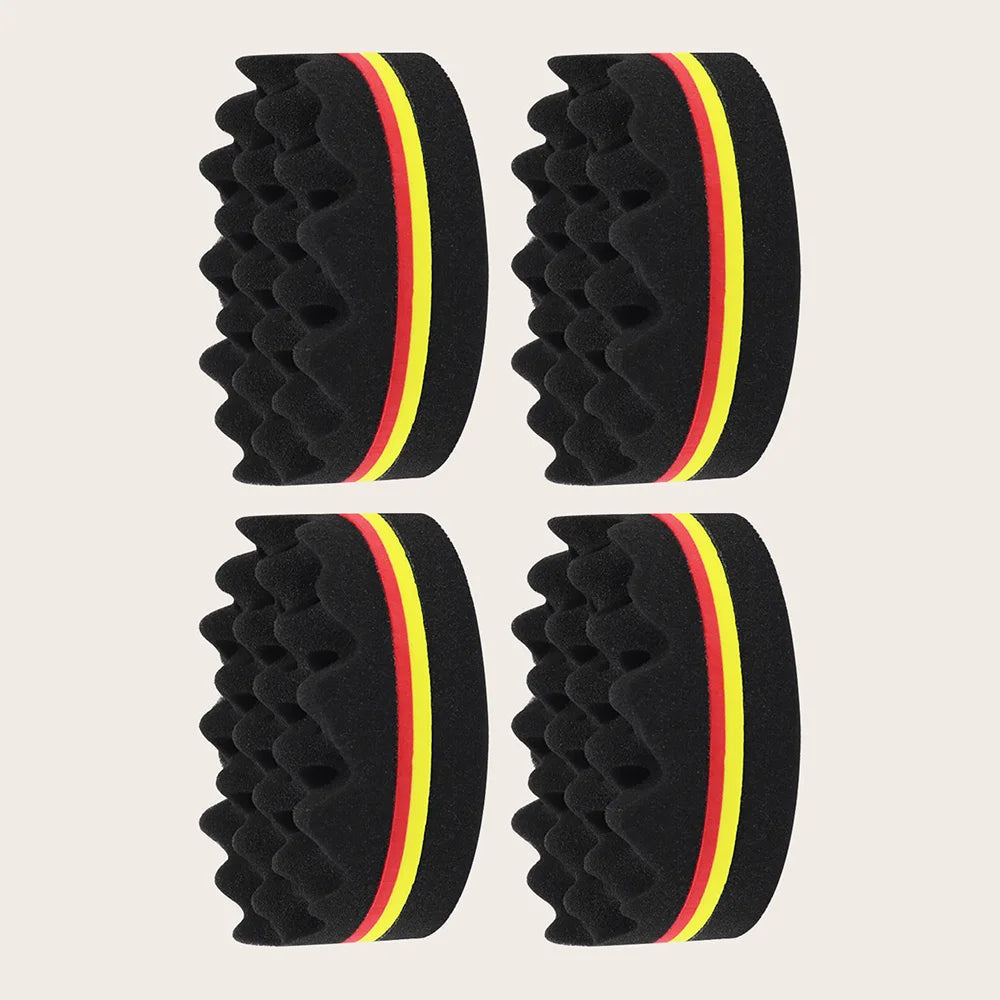 Oval Double-Sided Magic Twisted Hairbrush Sponge Brush For Natural Afro Coil Wave Dread detail view