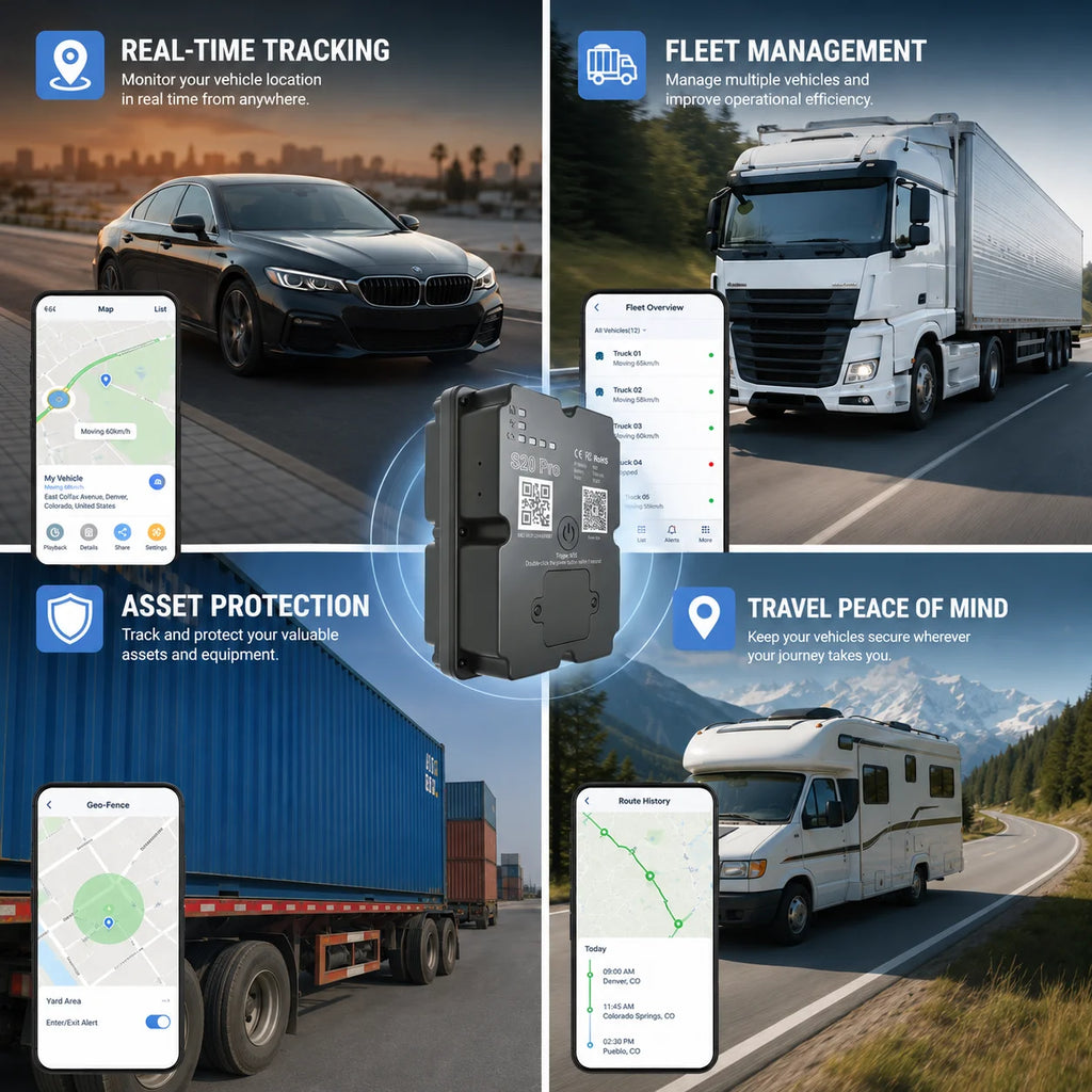 4G LTE GPS Tracker for Vehicle | Real-Time Magnetic Car Locator with 60-Day Battery alternate view