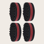 Oval Double-Sided Magic Twisted Hairbrush Sponge Brush For Natural Afro Coil Wave Drea close-up view