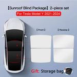 2PCS Tesla Model 3 Y 3 Highland Y Juniper Ice Cloth Sunshade | Glass Roof Sunroof Sky lifestyle view