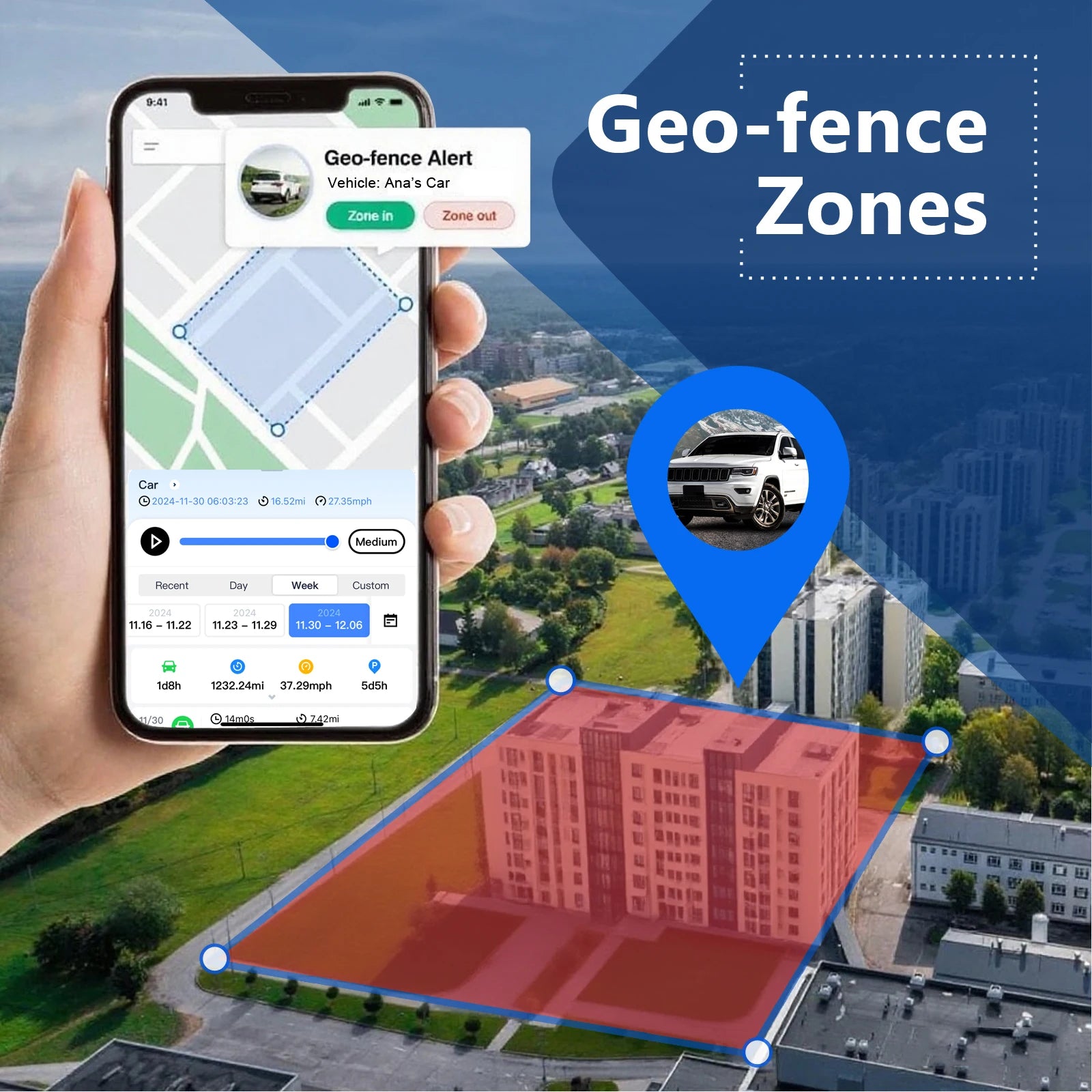 4G LTE GPS Tracker for Vehicle | Real-Time Magnetic Car Locator with 60-Day Battery alternate view