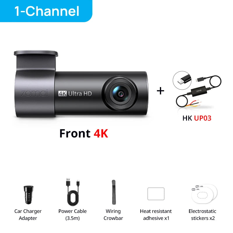 70mai M310 Plus 4K Dash Cam | True 4K 2160P with WDR and Voice Control alternate view