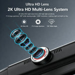 4-Channel Full-View Dash Cam | 2K Front & 1080P Rear, Inside, Side Recording lifestyle view