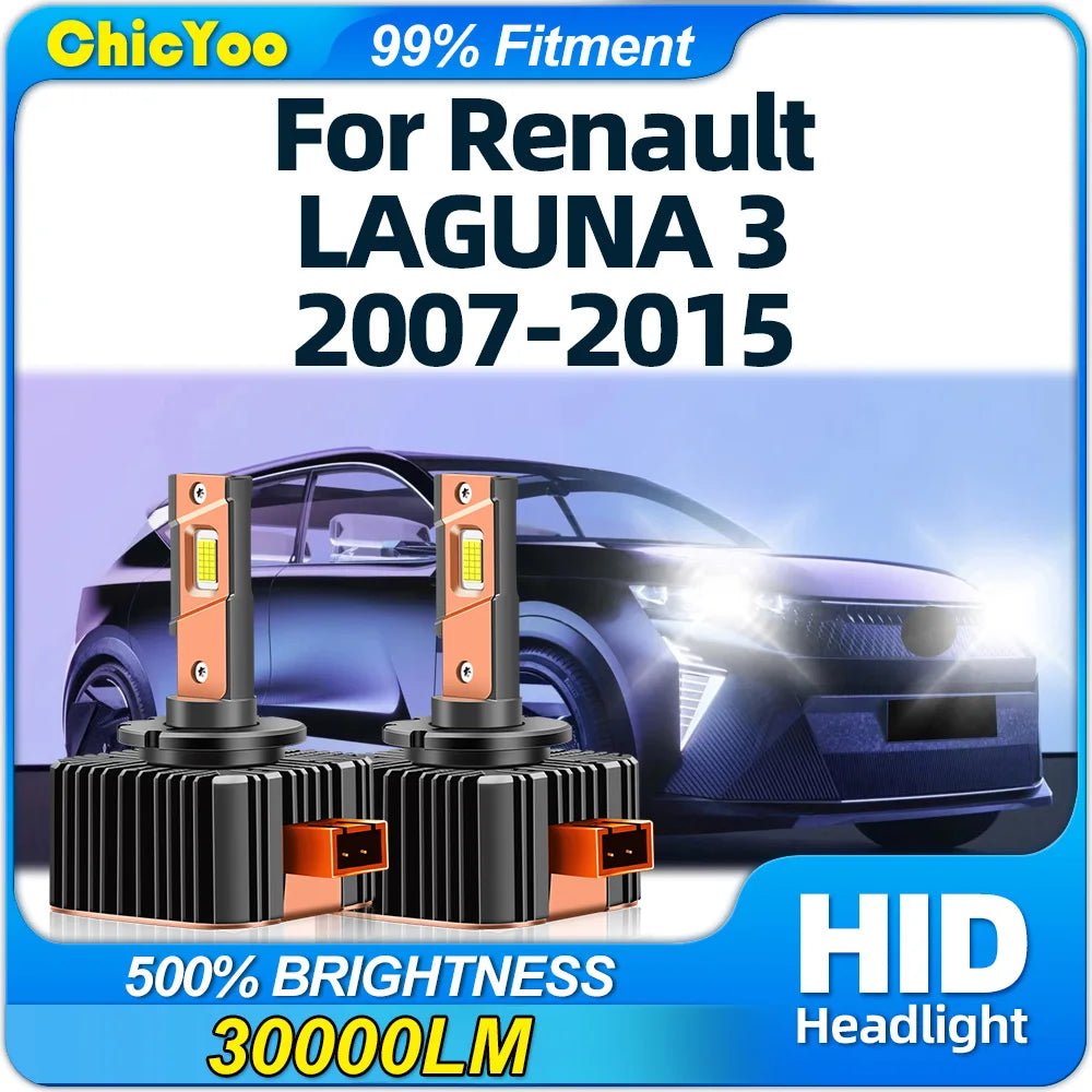 LED Car Headlight Bulbs 30000LM Super Bright | Plug and Play for Renault Laguna 3 2007-2015