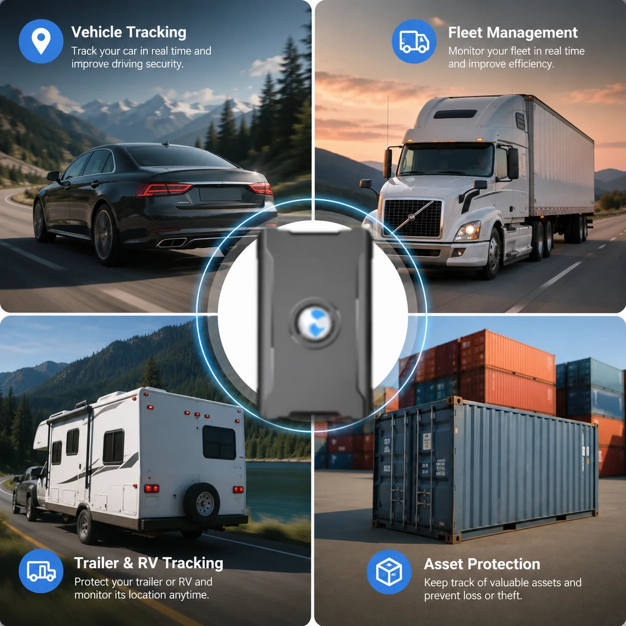 4G LTE GPS Tracker for Car | Magnetic Hidden Vehicle Locator with Real-Time Global Tr alternate view