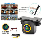 720P AHD Car Backup Camera with Wide-Angle Fisheye Lens-Night Vision, Front/Rear/Side close-up view