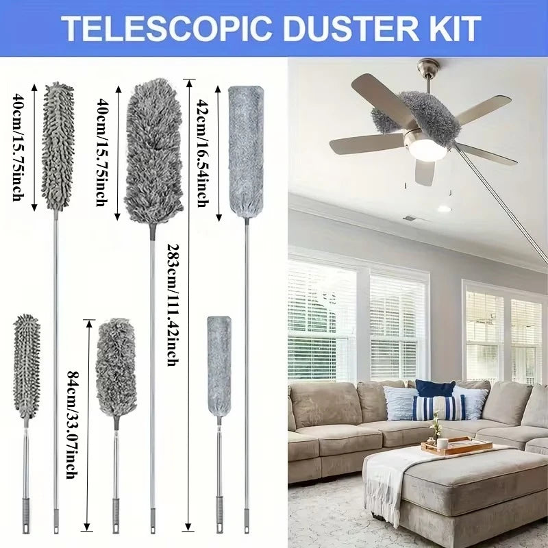 Extendable Microfiber Duster with Bendable Handle | Ceiling Fan and Home Cleaning Too alternate view