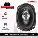 5Core 6x9 Car Speaker 800W Pair 4Ohm 4 Way Coaxial Speaker Audio w Super Tweeter Universal Fit