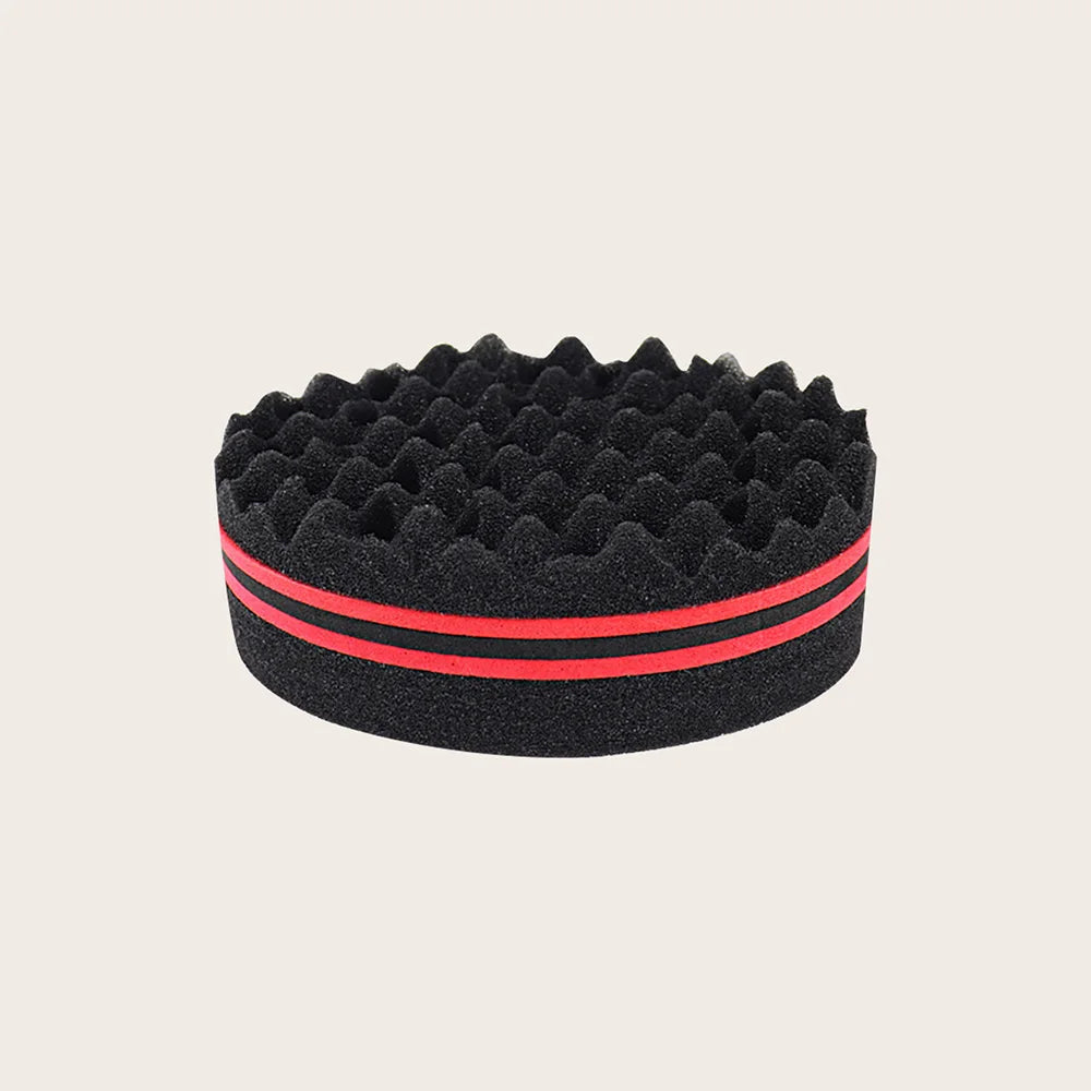 Oval Double-Sided Magic Twisted Hairbrush Sponge Brush For Natural Afro Coil Wave D additional angle