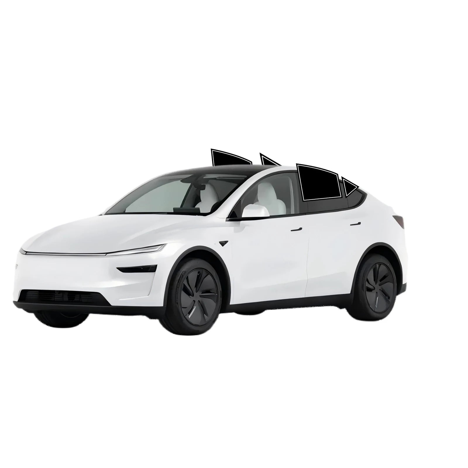 Precut Window Tint for Tesla Model Y 2020-2026 | Heat Blocking UV Protection Privacy F close-up view