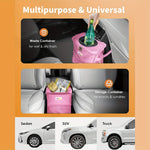 Hanging Collapsible Car Trash Can with Lid & Storage Pockets, Portable Multipurpose G alternate view