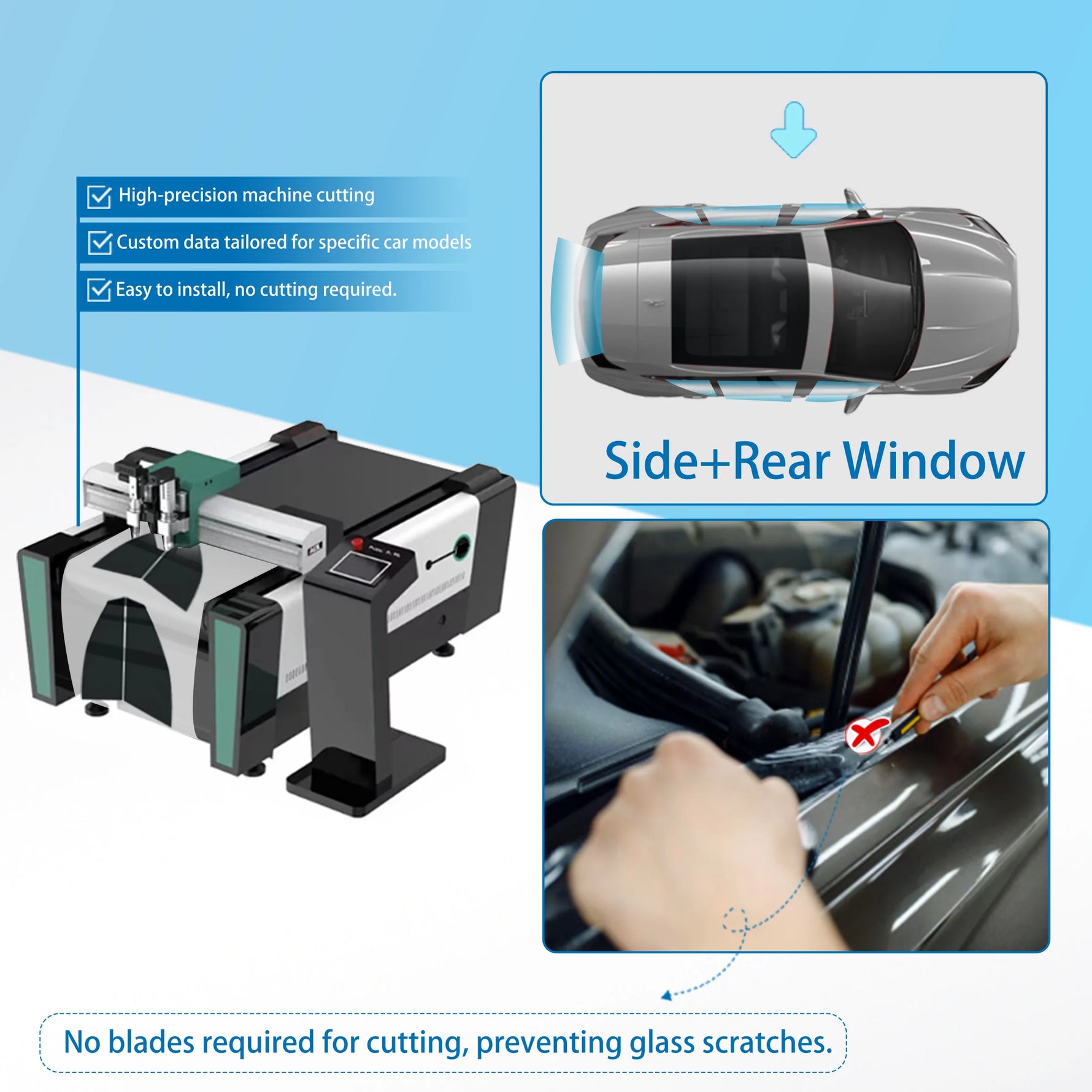 Precut Window Tint for Tesla Model Y 2020-2026 | Heat Blocking UV Protection Privacy lifestyle view