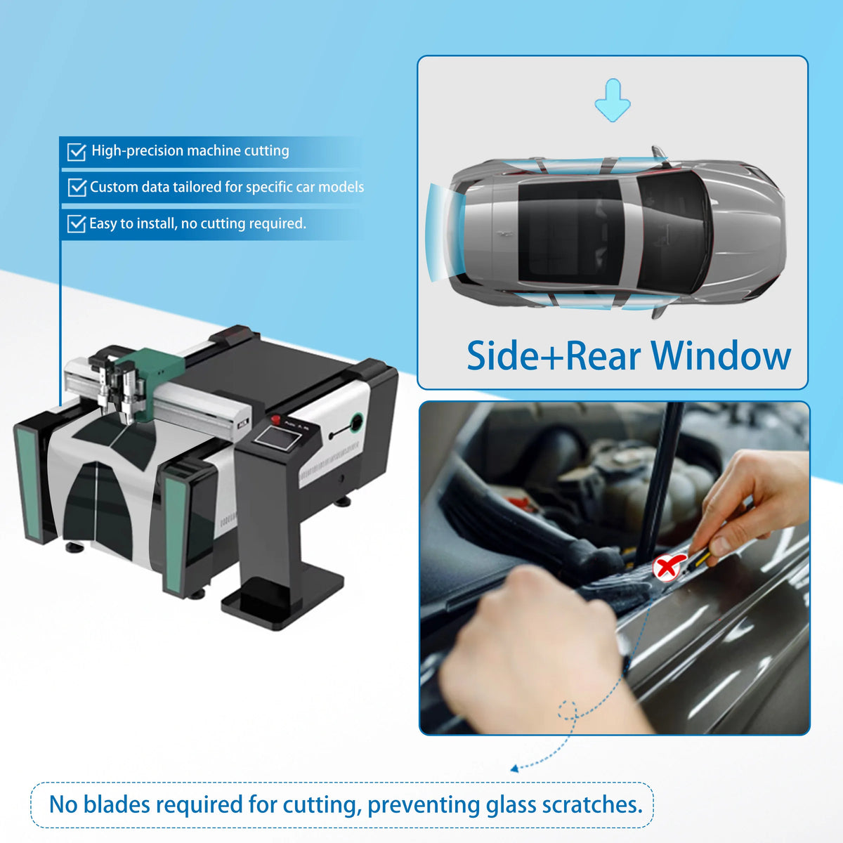 Precut Window Tint Car for Honda Fit 2006-2020 Any Year Auto Sun Uv Blocking Heat 2Pl lifestyle view