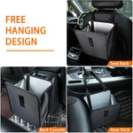 Foldable Car Trash Can, Hanging Waterproof Leakproof Trash Can Storage Bag for Car wit close-up view