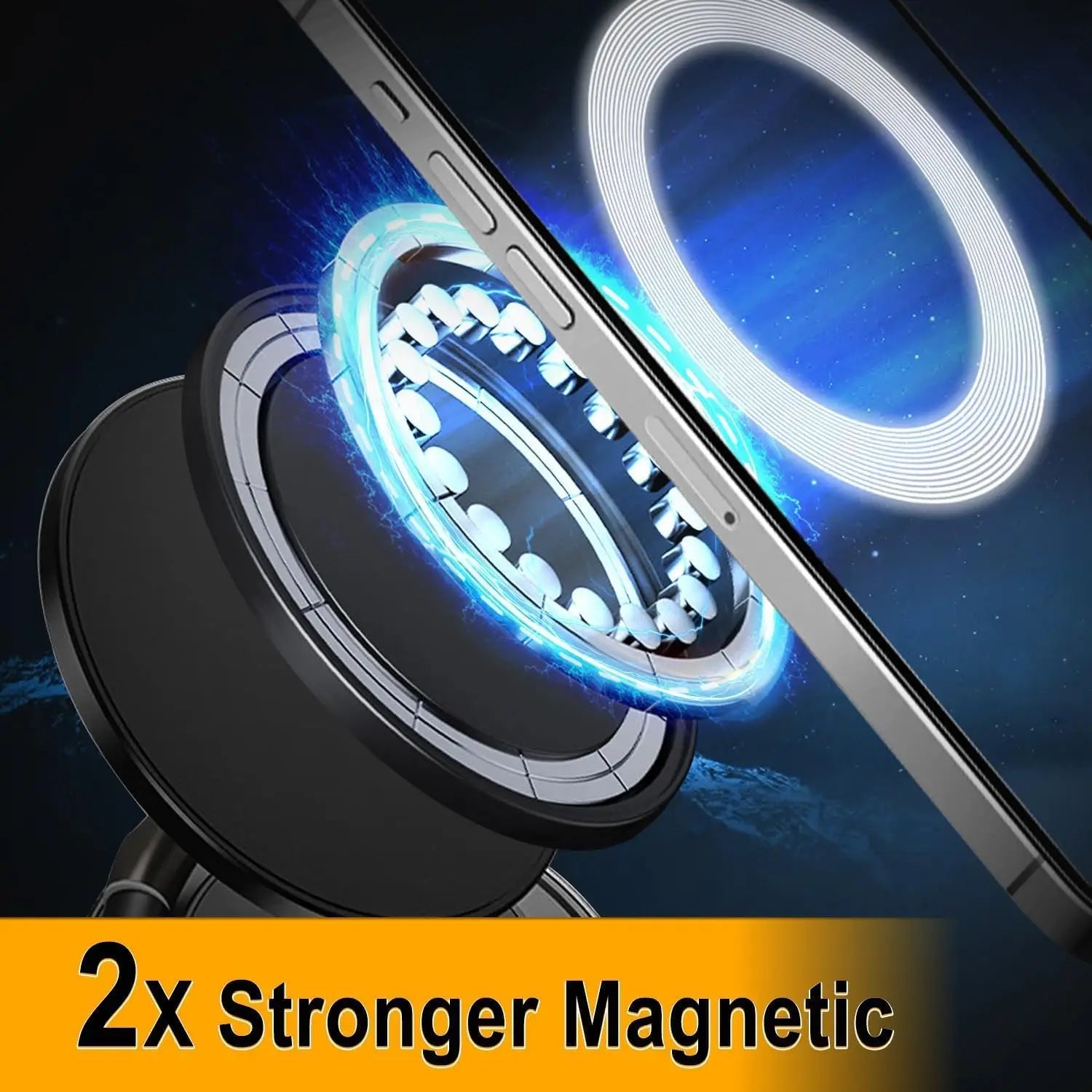 Upgraded Vacuum Magnetic Car Phone Holder for MagSafe | 360° Rotation 96LBS Suction C lifestyle view