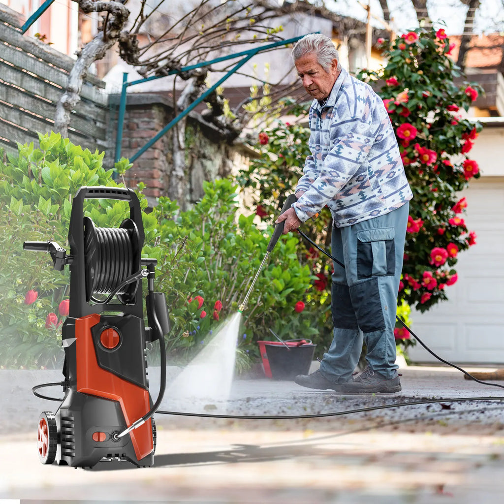 Electric Pressure Washer Car Washer 4200PSI 2.8GPM Power Washer with 20FT Hose, 4 Nozzles & Foam Cannon For Car, Home, Driveway, Yard, Outdoor, Gutter, Pool, Brick Cleaning