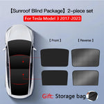 2PCS Tesla Model 3 Y 3 Highland Y Juniper Ice Cloth Sunshade | Glass Roof Sunroof Skylig detail view