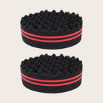 Oval Double-Sided Magic Twisted Hairbrush Sponge Brush For Natural Afro Coil Wave Dre lifestyle view