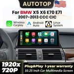 Linux Wireless Carplay Android Auto Car Radio Multimedia For BMW X5 E70 X6 E71 E72 2007 2008 2008 20
