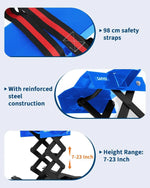 Transmission Jack with Safety Straps, Low Profile Lift 450 LBS Cap. | 7"- 23" Adjustab close-up view