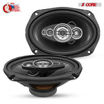 5Core 6x9 Car Speaker 800W Pair 4Ohm 4 Way Coaxial Speaker Audio w Super Tweeter Universal Fit