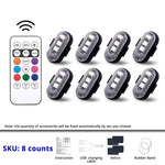 RGB LED Strobe Light – Wireless Remote, Rechargeable Footwell & Exterior Light for Ca alternate view