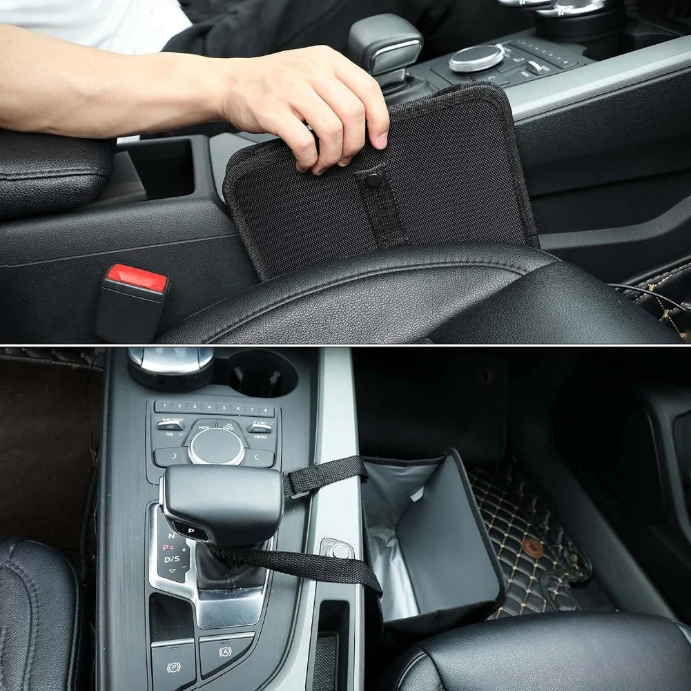 Foldable Car Trash Can, Hanging Waterproof Leakproof Trash Can Storage Bag for Car with detail view