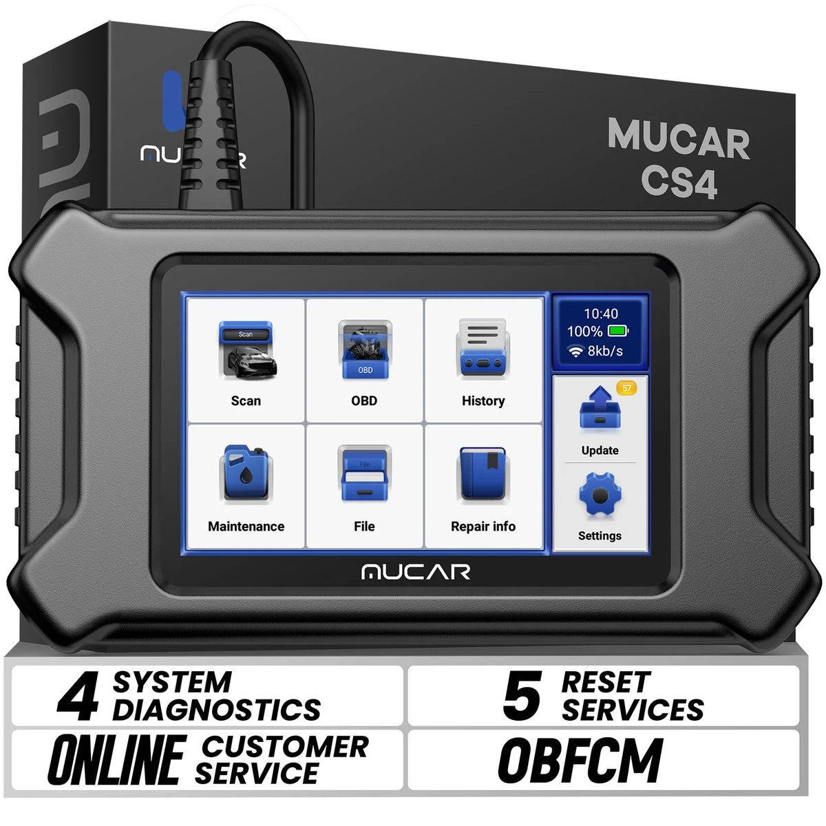 MUCAR CS90 CS4 CS5 CS6 Car Diagnostic Tool Lifetime Free Update Auto Diagnostics Scanner Auto Vin Reading Car Error Code Reader