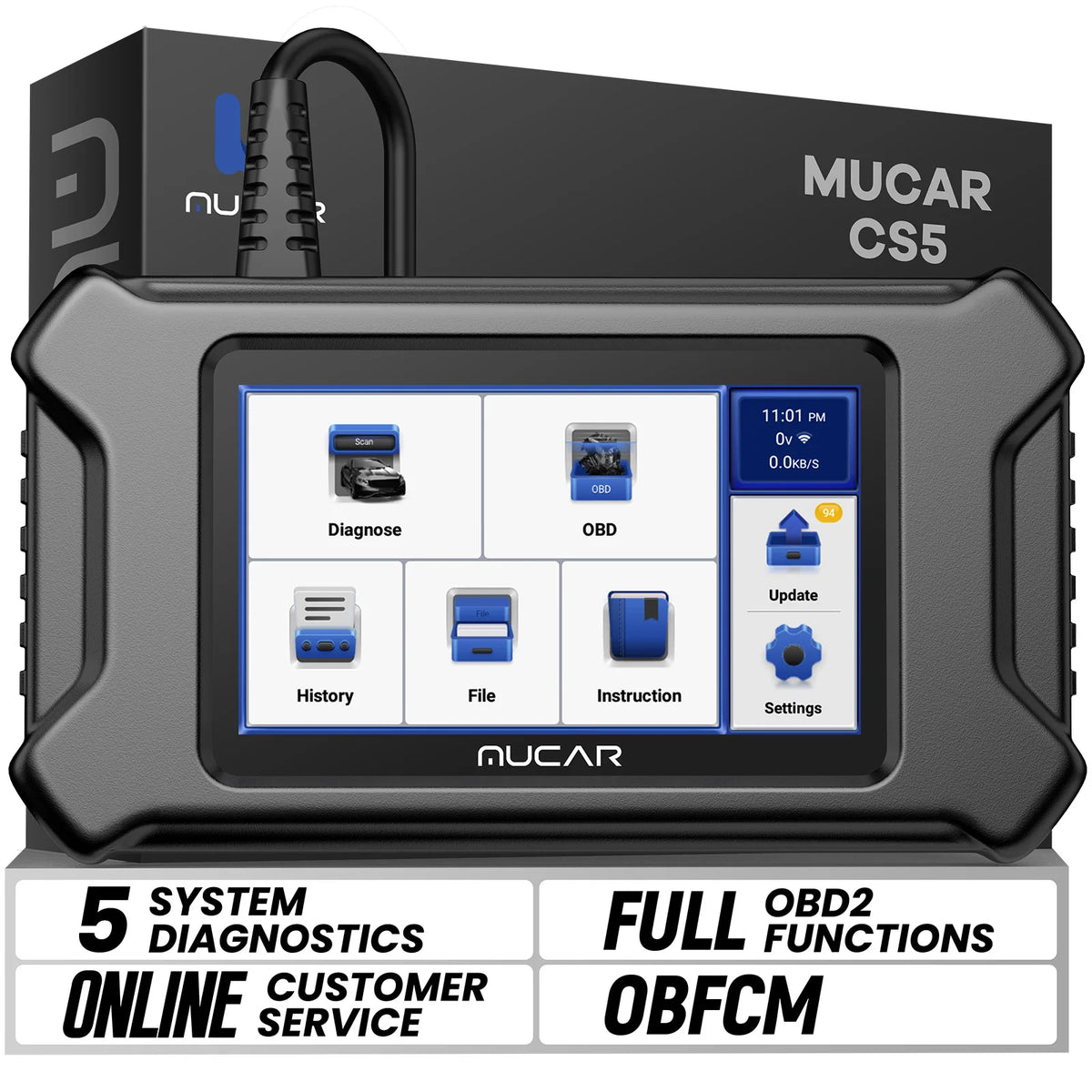 MUCAR CS90 CS4 CS5 CS6 Car Diagnostic Tool Lifetime Free Update Auto Diagnostics Scanner Auto Vin Reading Car Error Code Reader