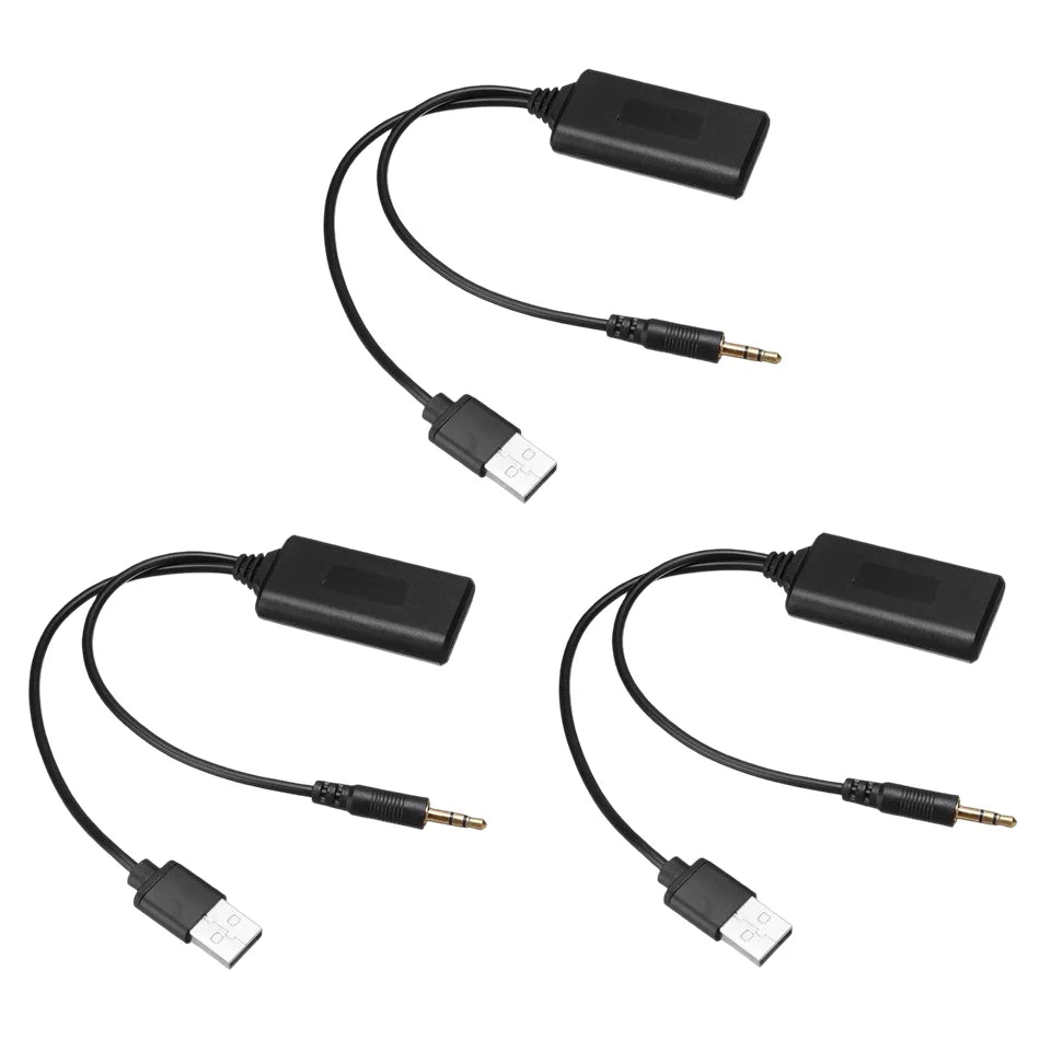 High Quality Universal Car 5V bluetooth Module Adapter Stereo Cable AUX-IN 3.5MM Jack close-up view
