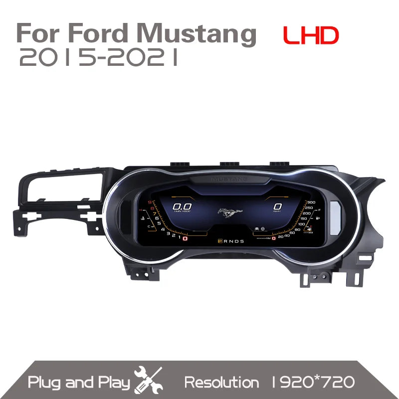 12.3 Inch Digital Instrument Cluster for Ford Mustang 2015-2021 | Wireless Apple Carp alternate view