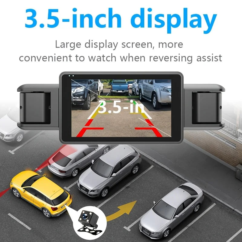 4-Channel Full-View Dash Cam | 2K Front & 1080P Rear, Inside, Side Recording close-up view