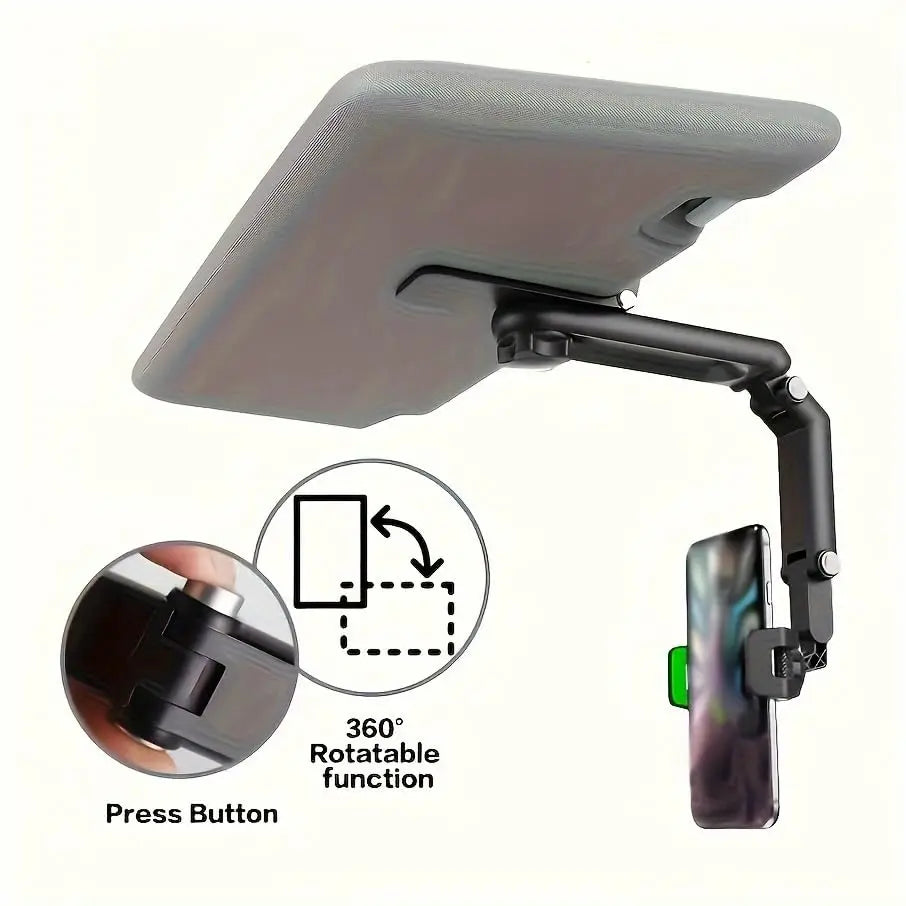 Sun Visor Phone Holder | 360° Rotatable Car Mount for Hands-Free Driving close-up view