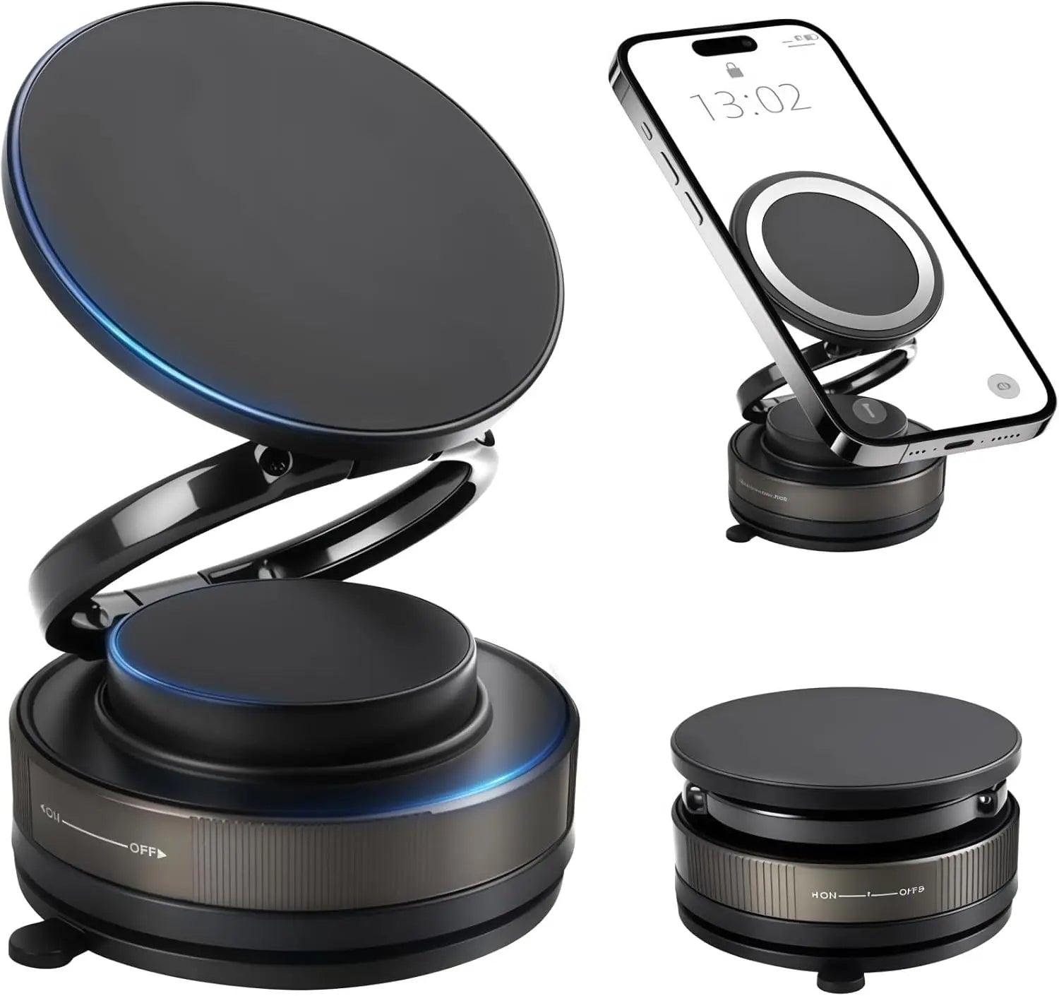 Upgraded Vacuum Magnetic Car Phone Holder for MagSafe | 360° Rotation 96LBS Suction C alternate view
