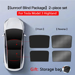 2PCS Tesla Model 3 Y 3 Highland Y Juniper Ice Cloth Sunshade | Glass Roof Sunroof Sky alternate view
