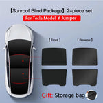 2PCS Tesla Model 3 Y 3 Highland Y Juniper Ice Cloth Sunshade | Glass Roof Sunroof Sky alternate view