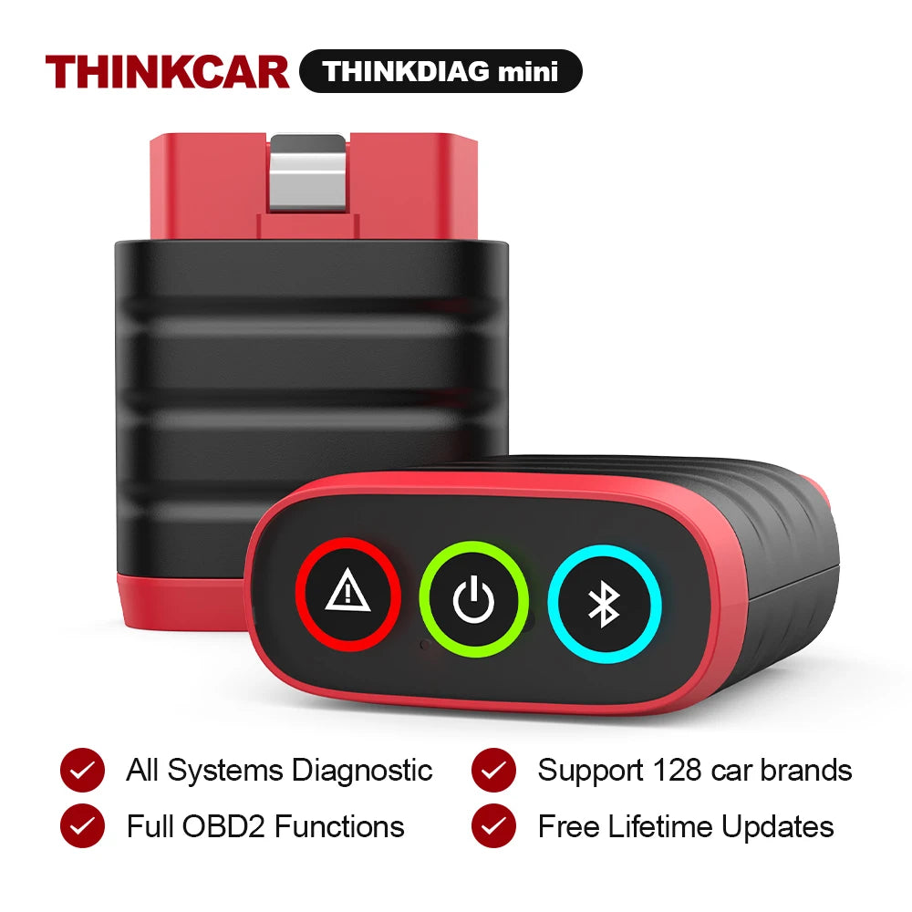 THINKCAR THINKDIAG Mini Car Diagnostic Tool OBD2 Bluetooth Scanner Tools All Cars Full System Diagnose Lifetime Free Code Reader