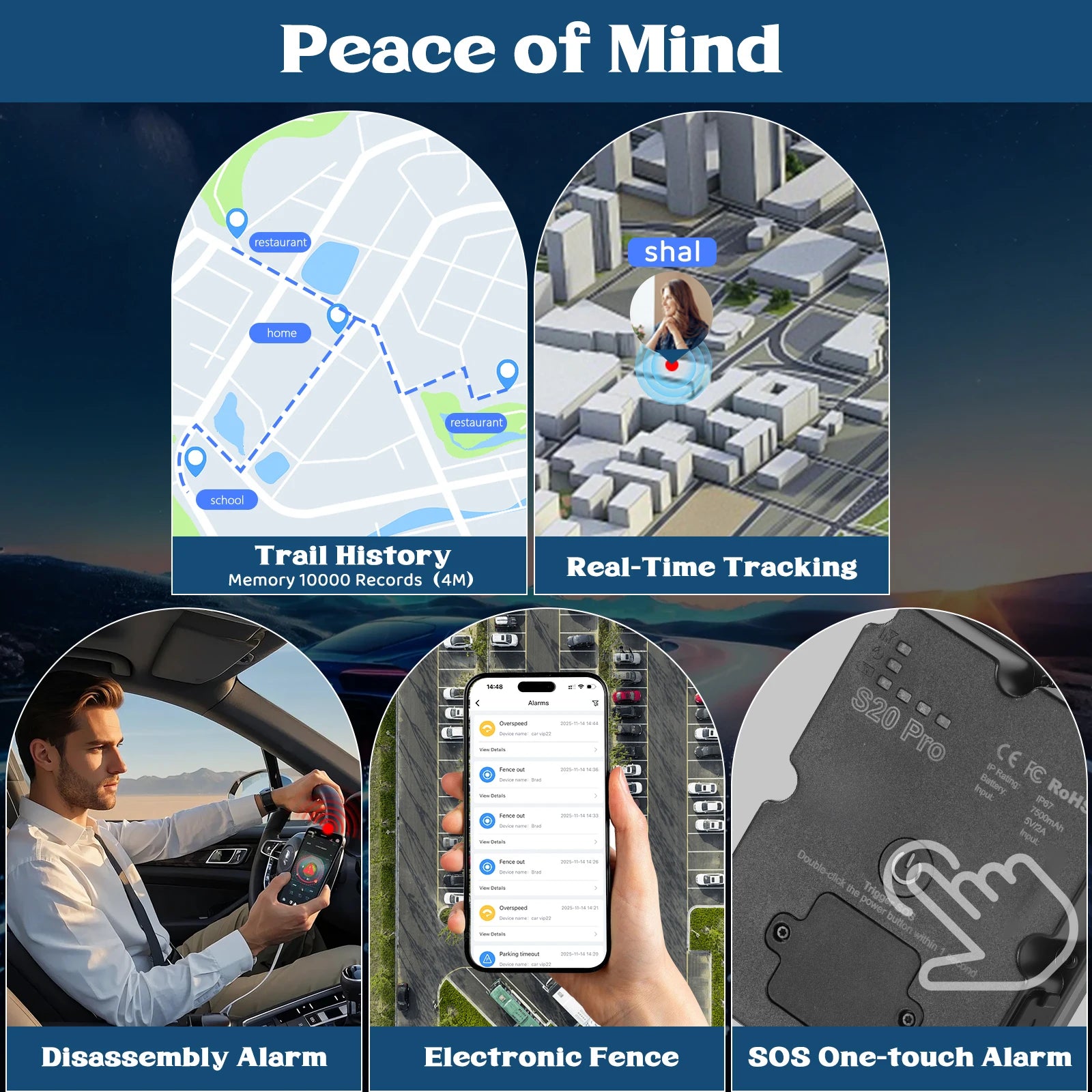 4G LTE GPS Tracker for Vehicle | Real-Time Magnetic Car Locator with 60-Day Battery close-up view