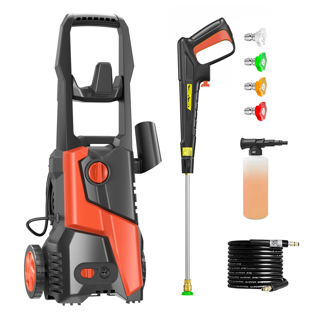 Electric Pressure Washer Car Washer 4200PSI 2.8GPM Power Washer with 20FT Hose, 4 Nozzles & Foam Cannon For Car, Home, Driveway, Yard, Outdoor, Gutter, Pool, Brick Cleaning