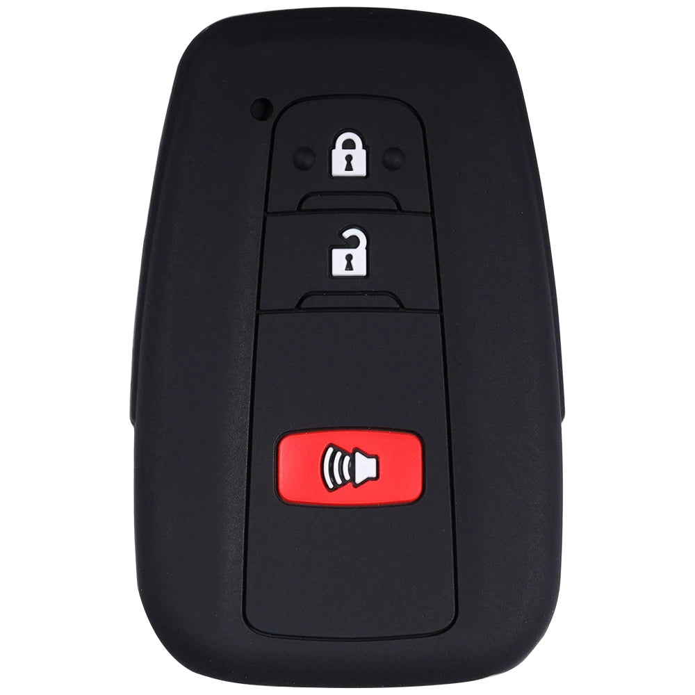 Suitable for Toyota Rav4 Corolla Camry Highlander Prius Car Key Case Silicone Key Fob Cover Remote Control Alarm Key Protector