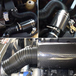 PQY Universal Racing Cold Air Intake Kit | Carbon Fiber Induction System additional angle