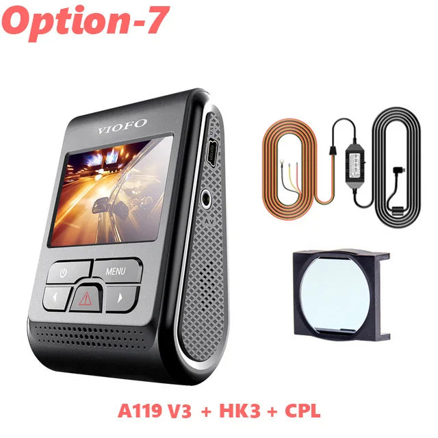VIOFO A119 V3 2K Dash Cam | Super Night Vision, G-Sensor, Optional GPS & CPL lifestyle view