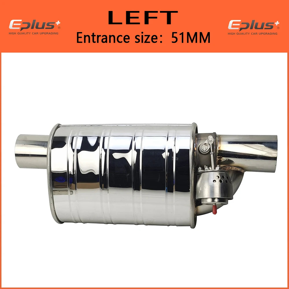 EPLUS Stainless Steel Remote Control Exhaust Vacuum Valve | Variable Silencer for Univ close-up view