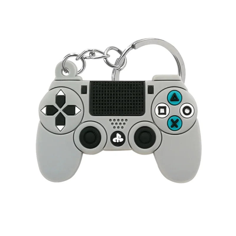 1PCS PVC new style Game Machine Keychain & Keyring Cute Gamepad Joystick Key Chain additional angle