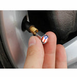 DSYCAR 4Pcs/Set Zinc Alloy Puerto Rico Flag Tire Valve Stem Caps | Car Tire Stem Air lifestyle view
