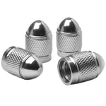 AUTCOAT Universal Aluminum Tire Valve Stem Caps for Car Truck Bike | 4 Pack Dust Cover close-up view