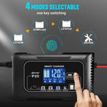 HTRC 12V/24V 20A Full Automatic Car Battery Charger For Motorcycle Lithium Lifepo4 GEL AGM Wet Lead-Acid Battery Repair Charger